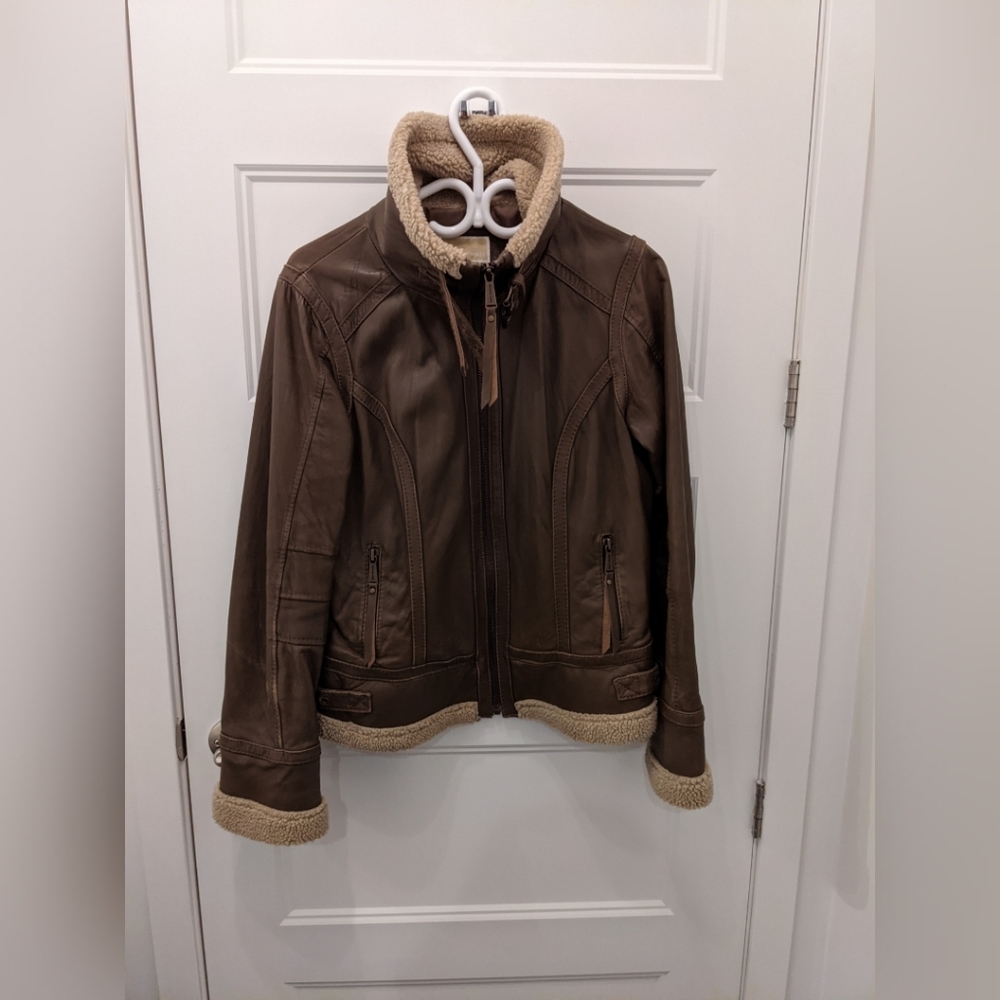 Michael Kors Shearling Leather Jacket - Picture 3 of 8
